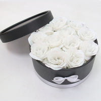 Hug Bucket Round Paper Box +Rose Soap Flower Packing Set-Artificial Flora-Golonzo