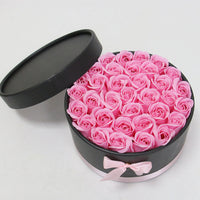Hug Bucket Round Paper Box +Rose Soap Flower Packing Set-Golonzo