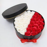 Hug Bucket Round Paper Box +Rose Soap Flower Packing Set-Golonzo