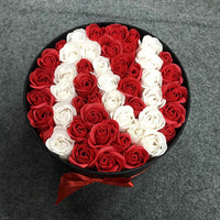 Hug Bucket Round Paper Box +Rose Soap Flower Packing Set-Golonzo