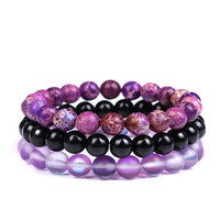 8mm Natural Stone Bracelet 3Pcs/set-Bracelets-Golonzo