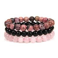 8mm Natural Stone Bracelet 3Pcs/set-Bracelets-Golonzo