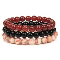 8mm Natural Stone Bracelet 3Pcs/set-Bracelets-Golonzo