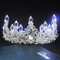 Wedding Hair Accessories Baroque LED Light Tiaras-Hair Accessories-Golonzo