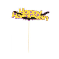 Happy Halloween Cake Topper Pumpkin Ghost Bat Witch Ghost Castle Black Cat Horror-Party Decorations-Golonzo