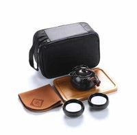 Chinese Ceramic Teapot and Tea Cup Set-Coffee and Tea Cups-Golonzo