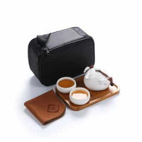 Chinese Ceramic Teapot and Tea Cup Set-Coffee and Tea Cups-Golonzo