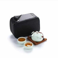 Chinese Ceramic Teapot and Tea Cup Set-Coffee and Tea Cups-Golonzo