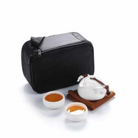 Chinese Ceramic Teapot and Tea Cup Set-Coffee and Tea Cups-Golonzo