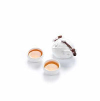 Chinese Ceramic Teapot and Tea Cup Set-Coffee and Tea Cups-Golonzo