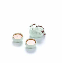Chinese Ceramic Teapot and Tea Cup Set-Coffee and Tea Cups-Golonzo