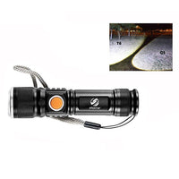 Powerful LED Flashlight With Tail Usb Charging Head Zoomable Waterproof-Flashlights-Golonzo