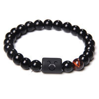 12 Zodiac Signs Charm Natural Stone Beads Bracelets-Bracelets-Golonzo