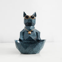 Cat Dog Figurines Resin Moden Crafts Animals Miniature cute ornaments for Home office decoration Storage bowl-statue-Golonzo
