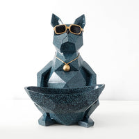 Cat Dog Figurines Resin Moden Crafts Animals Miniature cute ornaments for Home office decoration Storage bowl-statue-Golonzo