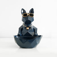 Cat Dog Figurines Resin Moden Crafts Animals Miniature cute ornaments for Home office decoration Storage bowl-statue-Golonzo