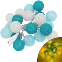 LED Light String with Beautiful Cotton Ball-Light Ropes & Strings-Golonzo