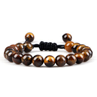 Black Lava Stone - Tiger Eye Charm Bracelet-Bracelets-Golonzo