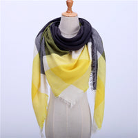 Fashion Plaid Soft Cashmere Scarves-Scarves-Golonzo