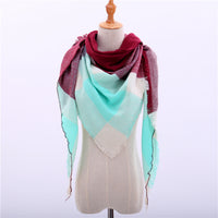 Fashion Plaid Soft Cashmere Scarves-Scarves-Golonzo