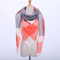 Fashion Plaid Soft Cashmere Scarves-Scarves-Golonzo