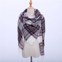 Fashion Plaid Soft Cashmere Scarves-Scarves-Golonzo