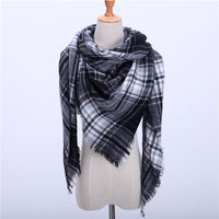 Fashion Plaid Soft Cashmere Scarves-Scarves-Golonzo