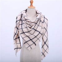 Fashion Plaid Soft Cashmere Scarves-Scarves-Golonzo