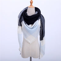 Fashion Plaid Soft Cashmere Scarves-Scarves-Golonzo