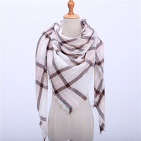 Fashion Plaid Soft Cashmere Scarves-Scarves-Golonzo
