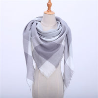 Fashion Plaid Soft Cashmere Scarves-Scarves-Golonzo