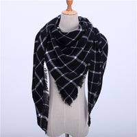 Fashion Plaid Soft Cashmere Scarves-Scarves-Golonzo