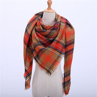 Fashion Plaid Soft Cashmere Scarves-Scarves-Golonzo