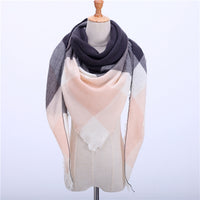 Fashion Plaid Soft Cashmere Scarves-Scarves-Golonzo