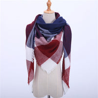 Fashion Plaid Soft Cashmere Scarves-Scarves-Golonzo