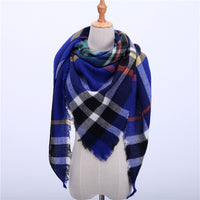 Fashion Plaid Soft Cashmere Scarves-Scarves-Golonzo