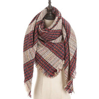 Fashion Plaid Soft Cashmere Scarves-Scarves-Golonzo