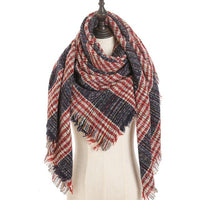 Fashion Plaid Soft Cashmere Scarves-Scarves-Golonzo