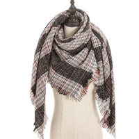 Fashion Plaid Soft Cashmere Scarves-Scarves-Golonzo