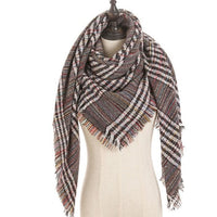 Fashion Plaid Soft Cashmere Scarves-Scarves-Golonzo