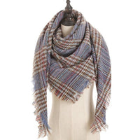 Fashion Plaid Soft Cashmere Scarves-Scarves-Golonzo