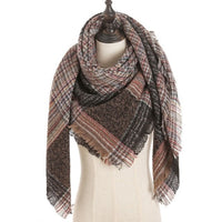 Fashion Plaid Soft Cashmere Scarves-Scarves-Golonzo