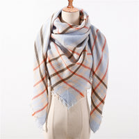 Fashion Plaid Soft Cashmere Scarves-Scarves-Golonzo