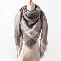 Fashion Plaid Soft Cashmere Scarves-Scarves-Golonzo