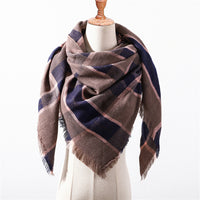 Fashion Plaid Soft Cashmere Scarves-Scarves-Golonzo