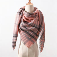 Fashion Plaid Soft Cashmere Scarves-Scarves-Golonzo