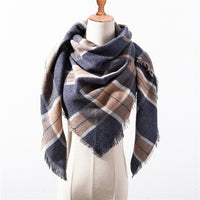 Fashion Plaid Soft Cashmere Scarves-Scarves-Golonzo