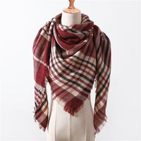Fashion Plaid Soft Cashmere Scarves-Scarves-Golonzo