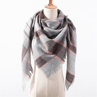 Fashion Plaid Soft Cashmere Scarves-Scarves-Golonzo