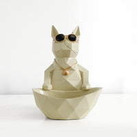 Cat Dog Figurines Resin Moden Crafts Animals Miniature cute ornaments for Home office decoration Storage bowl-statue-Golonzo
